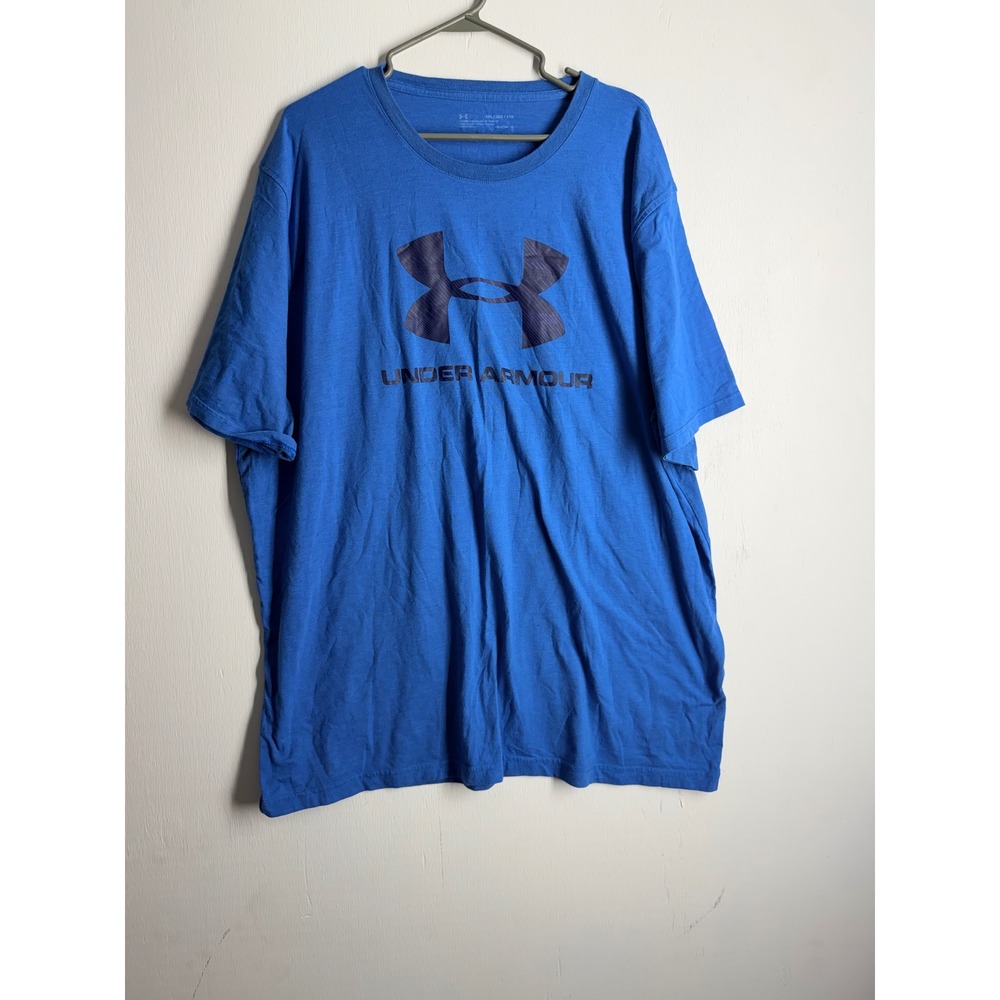 Under Armour Mens 3XL Blue HeatGear Graphic T-Shirt Loose Fit Short Sleeve Tee